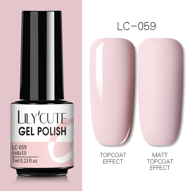 LILYCUTE 7ml UV Nail Gel Polish Autumn Winter Color Semi Permanent Matte Top Coat Needed Soak Off UV LED Nail Art Gel Varnish - Image 61