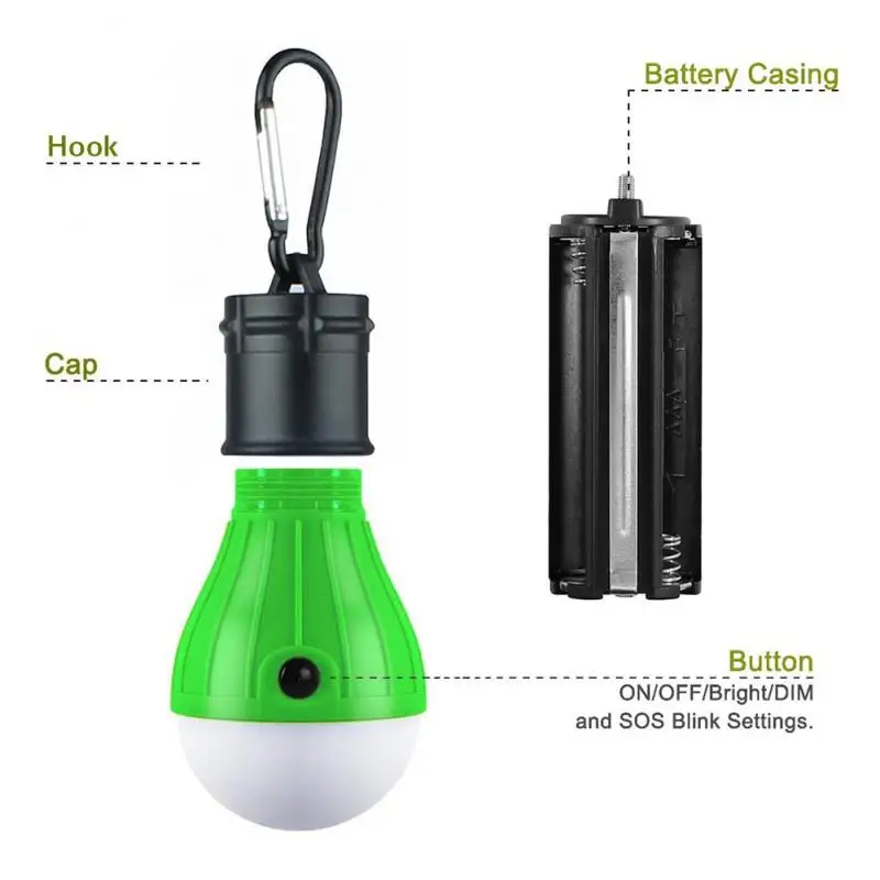 Camping Lantern Outdoor Light Battery Powered Lights Multicolor Waterproof Lighting Mini Portable LED Lamp Bulb Emergency Light - Image 4