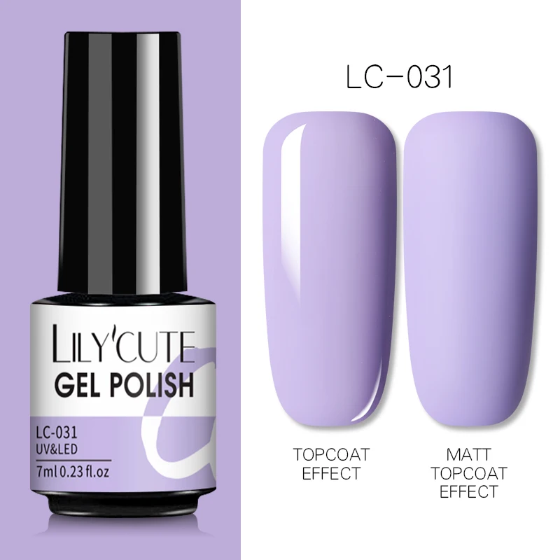 LILYCUTE 7ml UV Nail Gel Polish Autumn Winter Color Semi Permanent Matte Top Coat Needed Soak Off UV LED Nail Art Gel Varnish - Image 19