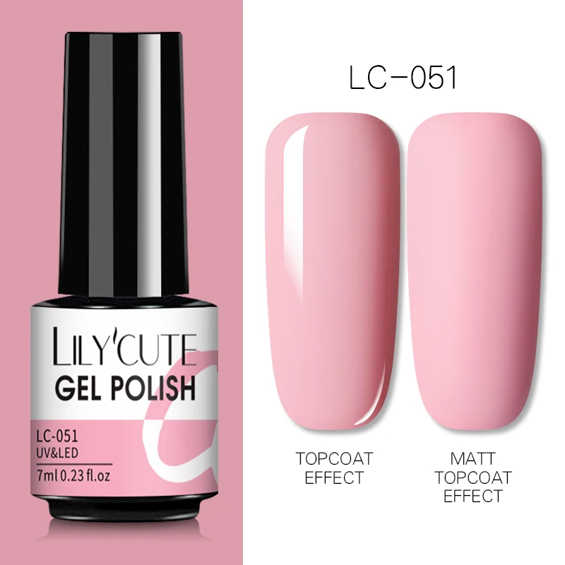 LILYCUTE 7ml UV Nail Gel Polish Autumn Winter Color Semi Permanent Matte Top Coat Needed Soak Off UV LED Nail Art Gel Varnish - Image 12