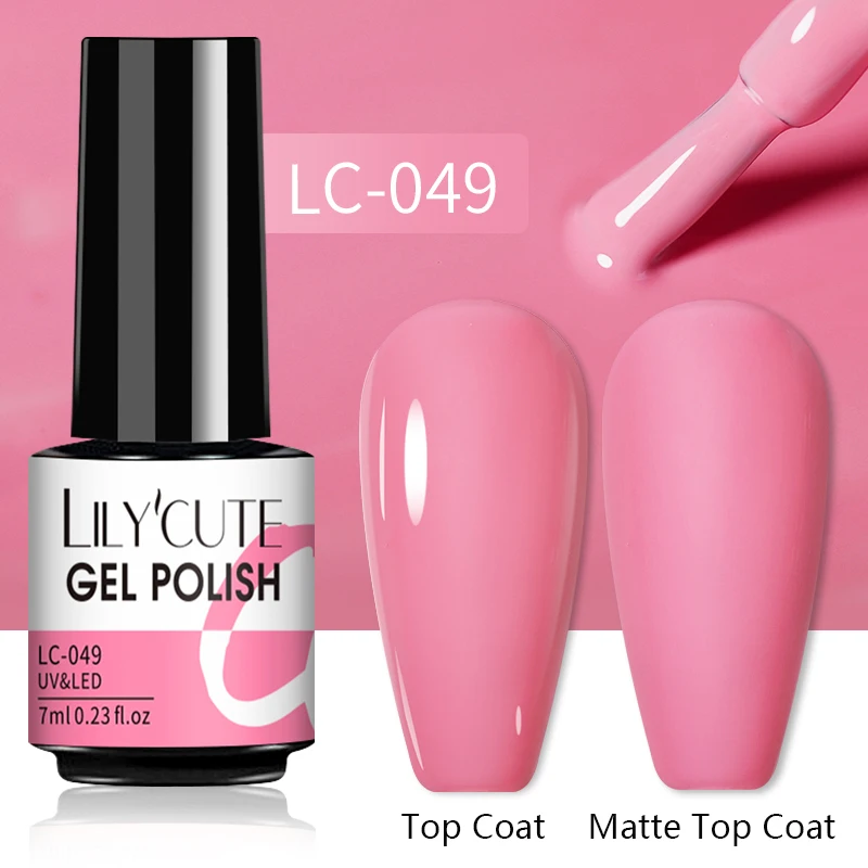 LILYCUTE 7ML Nail Gel Polish Glitter Semi-permanent UV LED Gel Sequins For Manicure Nail Art Design Base Top Coat Gel Varnishes - Image 52