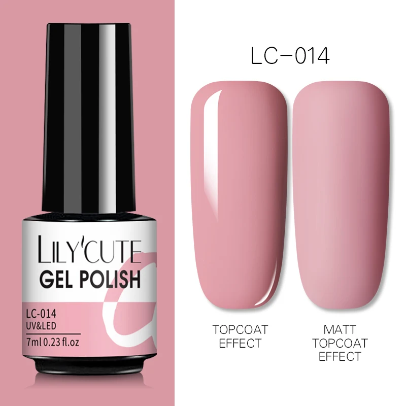 LILYCUTE 7ml UV Nail Gel Polish Autumn Winter Color Semi Permanent Matte Top Coat Needed Soak Off UV LED Nail Art Gel Varnish - Image 63