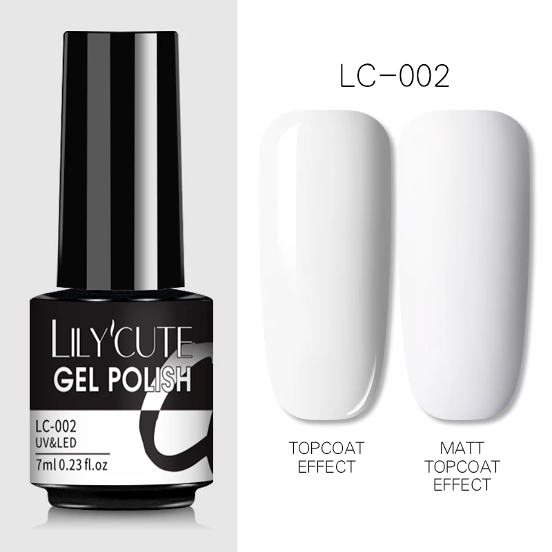LILYCUTE 7ml UV Nail Gel Polish Autumn Winter Color Semi Permanent Matte Top Coat Needed Soak Off UV LED Nail Art Gel Varnish - Image 67