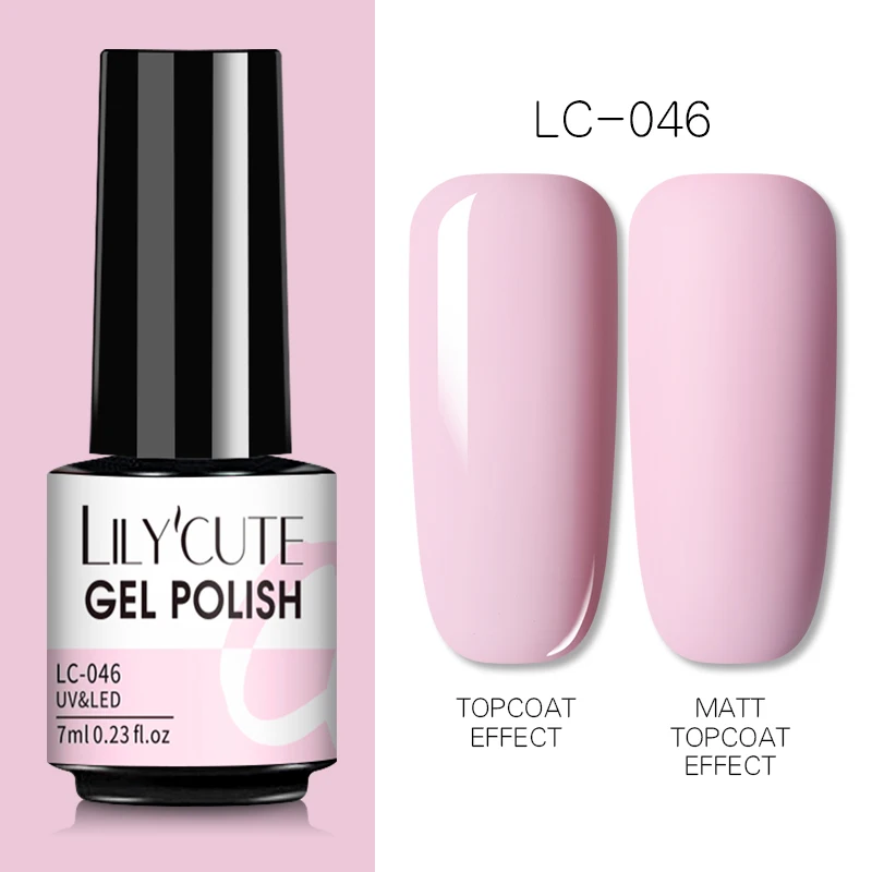 LILYCUTE 7ml UV Nail Gel Polish Autumn Winter Color Semi Permanent Matte Top Coat Needed Soak Off UV LED Nail Art Gel Varnish - Image 54
