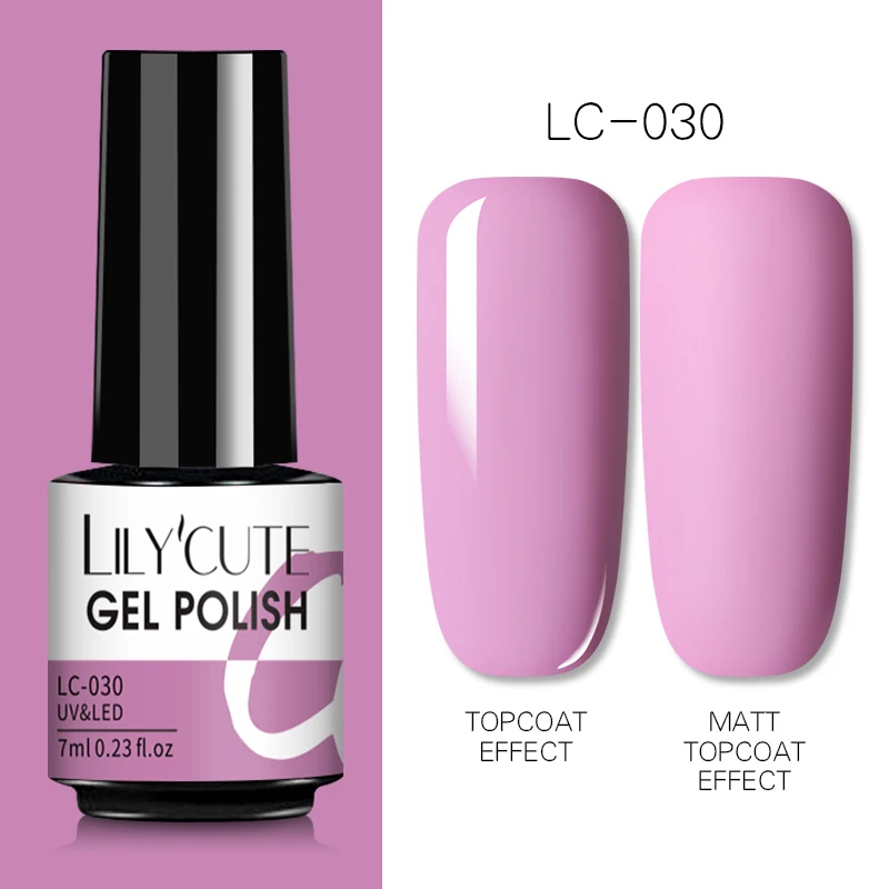 LILYCUTE 7ml UV Nail Gel Polish Autumn Winter Color Semi Permanent Matte Top Coat Needed Soak Off UV LED Nail Art Gel Varnish - Image 20