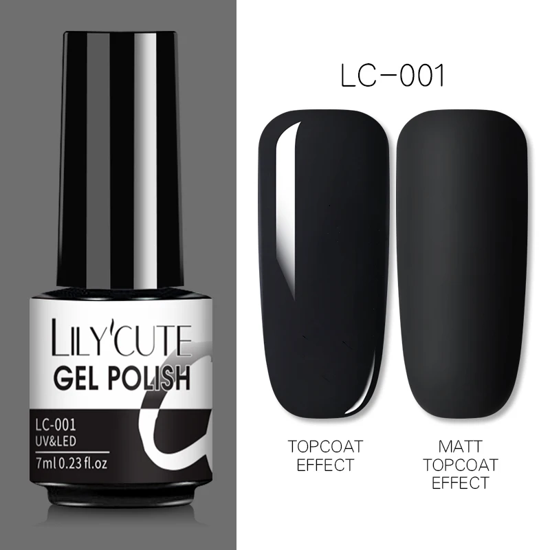 LILYCUTE 7ml UV Nail Gel Polish Autumn Winter Color Semi Permanent Matte Top Coat Needed Soak Off UV LED Nail Art Gel Varnish - Image 69