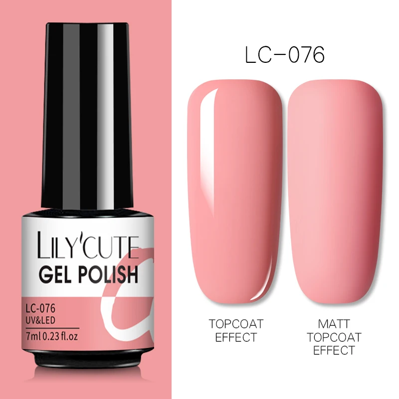 LILYCUTE 7ml UV Nail Gel Polish Autumn Winter Color Semi Permanent Matte Top Coat Needed Soak Off UV LED Nail Art Gel Varnish - Image 15