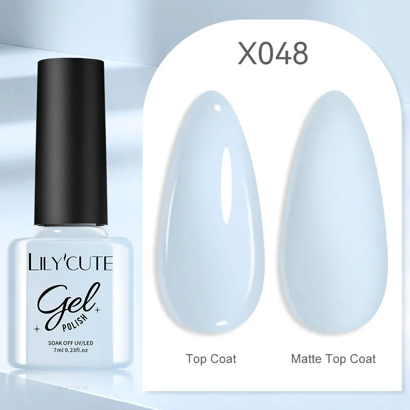 LILYCUTE 7ml UV Nail Gel Polish Autumn Winter Color Semi Permanent Matte Top Coat Needed Soak Off UV LED Nail Art Gel Varnish - Image 42
