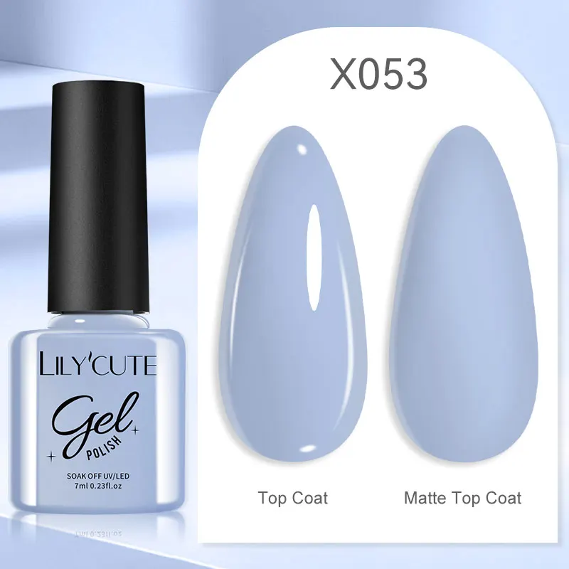 LILYCUTE 7ml UV Nail Gel Polish Autumn Winter Color Semi Permanent Matte Top Coat Needed Soak Off UV LED Nail Art Gel Varnish - Image 90