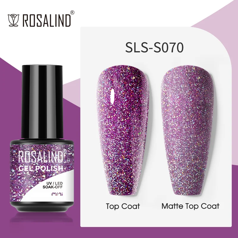 ROSALIND 5ml UV Gel Varnishes Gel Nail Polish Hybrid Soak Off Semi Permanent Base Top Coat Nail Polish for Nail Art - Image 78