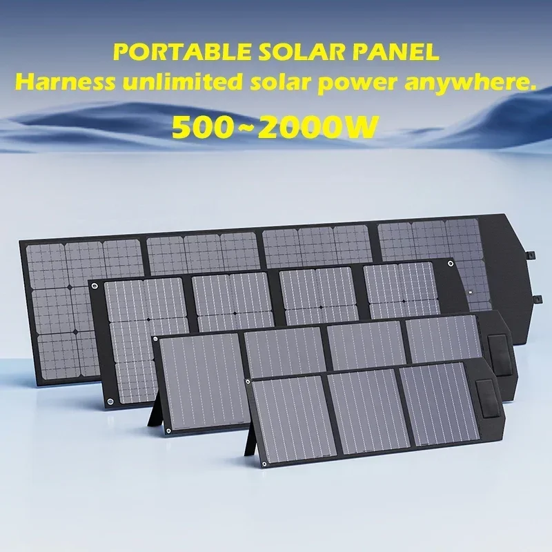 Flexible Foldable Solar Panel High Efficience Travel & Phone & Boat Portable 12V 2000w 1500w 1000w 500w Solar Panel Kit - Image 3