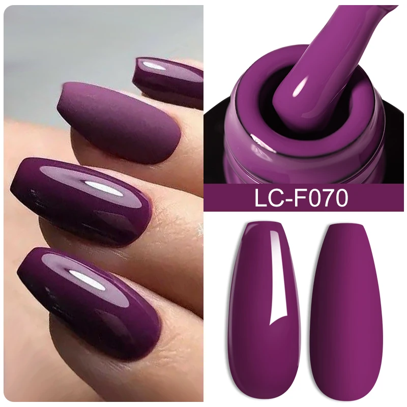 LILYCUTE Thermal Nail Gel Polish Pink Red Dark Purple Gradient Manicure 3 Layers Temperature Color Changing Nail Art Gel Varnish - Image 13