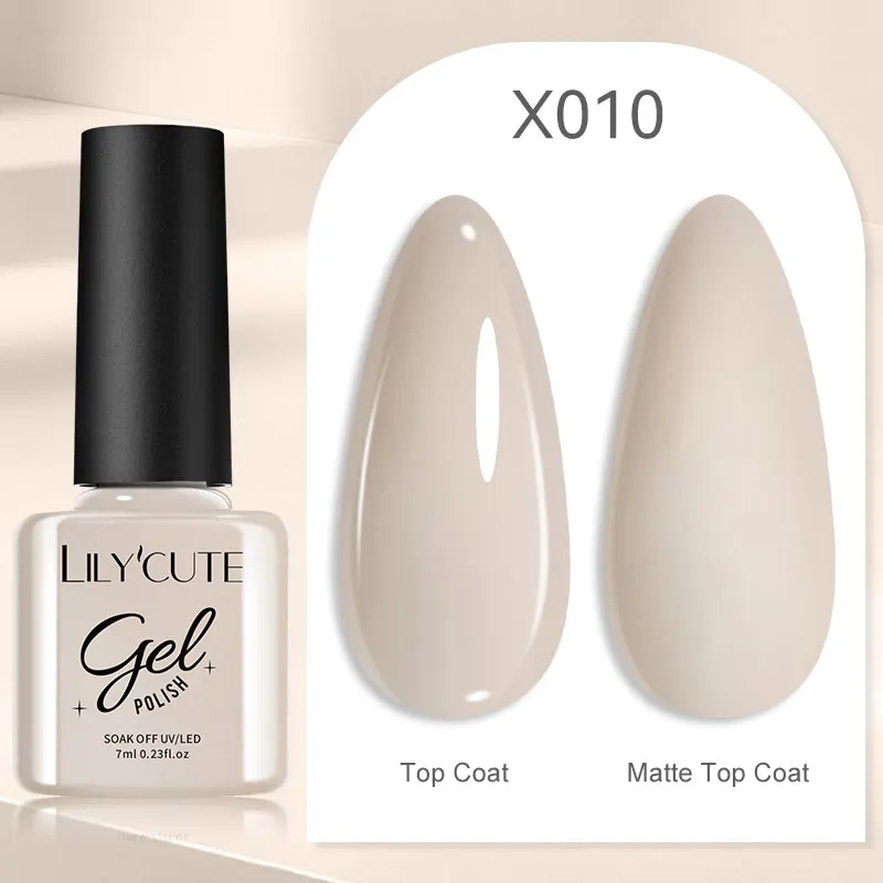 LILYCUTE 7ml UV Nail Gel Polish Autumn Winter Color Semi Permanent Matte Top Coat Needed Soak Off UV LED Nail Art Gel Varnish - Image 108
