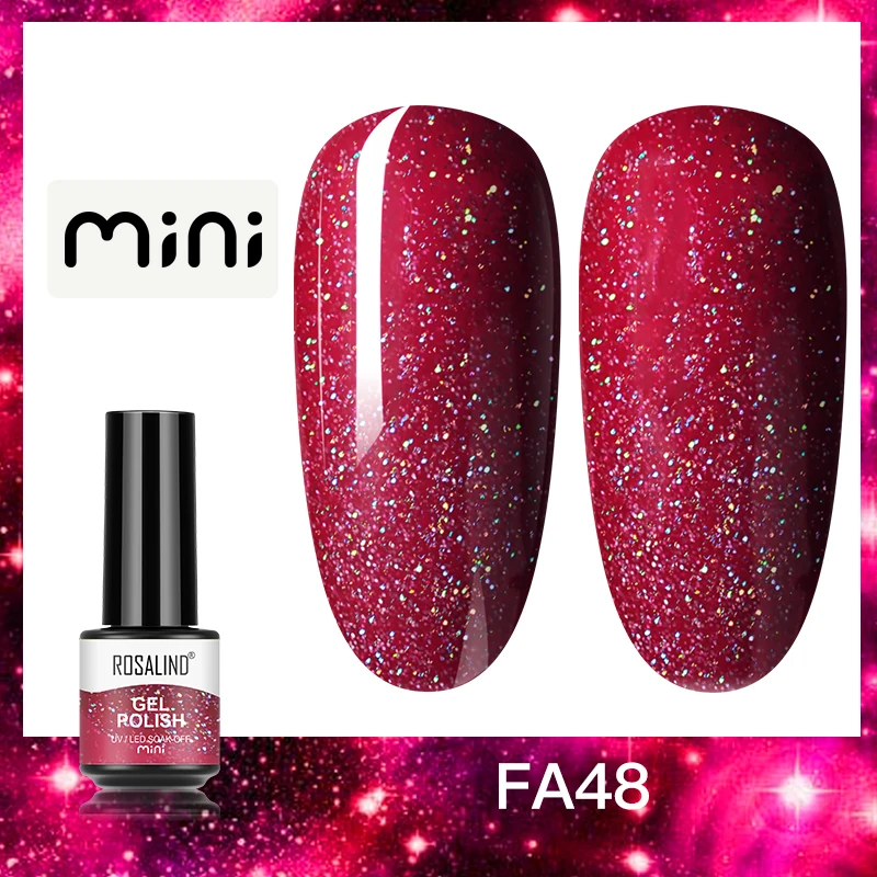 ROSALIND 5ml UV Gel Varnishes Gel Nail Polish Hybrid Soak Off Semi Permanent Base Top Coat Nail Polish for Nail Art - Image 35