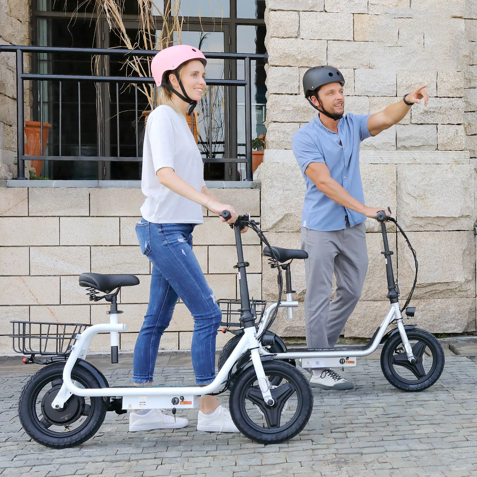 Peak 560W Electric Scooter with Seat 14" Tire, 30 Miles Ranges 20MPH Max Speed, Foldable Electric Scooter for Adults 300 LBS - Image 2