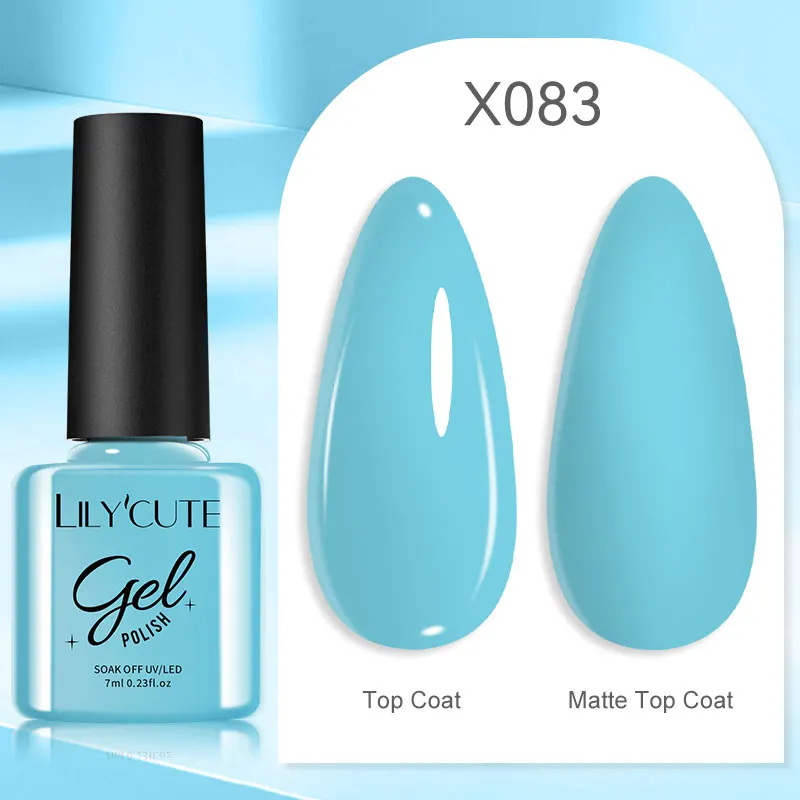 LILYCUTE 7ml UV Nail Gel Polish Autumn Winter Color Semi Permanent Matte Top Coat Needed Soak Off UV LED Nail Art Gel Varnish - Image 123