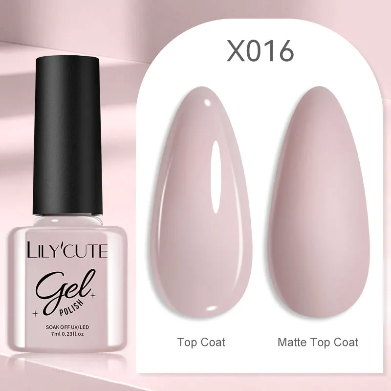 LILYCUTE 7ml UV Nail Gel Polish Autumn Winter Color Semi Permanent Matte Top Coat Needed Soak Off UV LED Nail Art Gel Varnish - Image 132