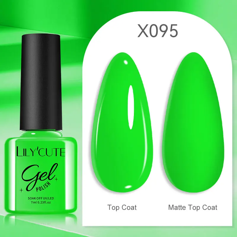 LILYCUTE 7ml UV Nail Gel Polish Autumn Winter Color Semi Permanent Matte Top Coat Needed Soak Off UV LED Nail Art Gel Varnish - Image 133