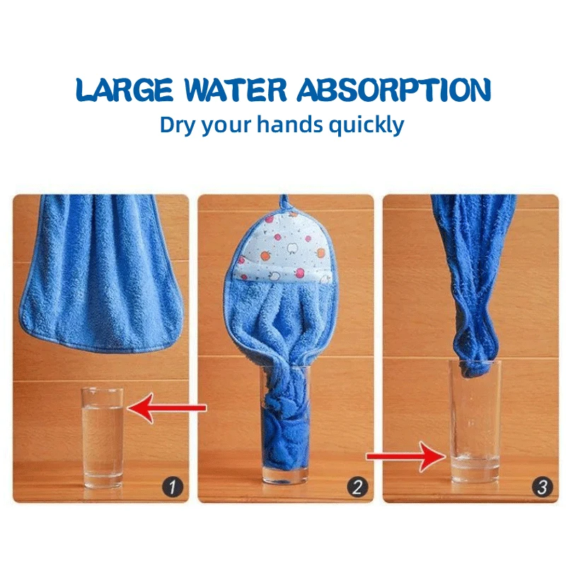 4pcs Coral Velvet Bathroom Supplies, Soft Hand Towel, Absorbent Cloth Dishcloths, Hanging Cloth, Kitchen Accessories - Image 5