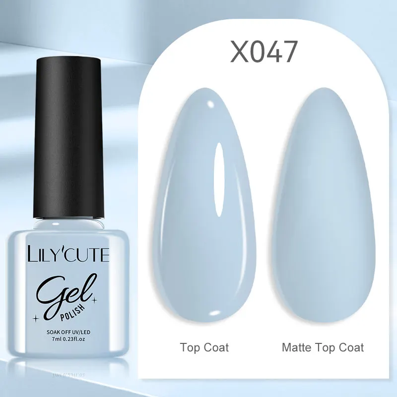 LILYCUTE 7ml UV Nail Gel Polish Autumn Winter Color Semi Permanent Matte Top Coat Needed Soak Off UV LED Nail Art Gel Varnish - Image 91