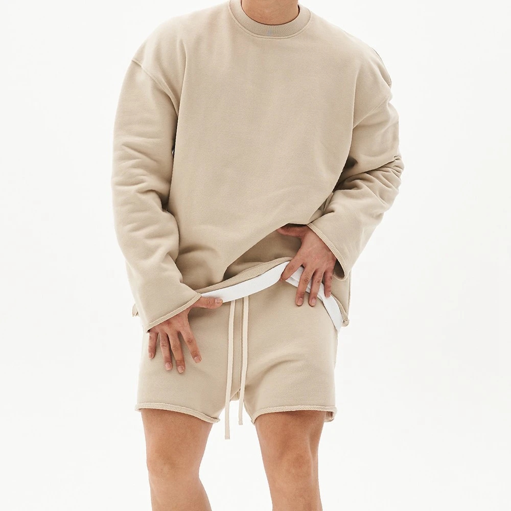 Mens Training Sports Suits Gym Fitness Kits Sportswear Hoodie Pullover Hooded Shorts Jogging Sets Cotton Running Tracksuits - Image 3