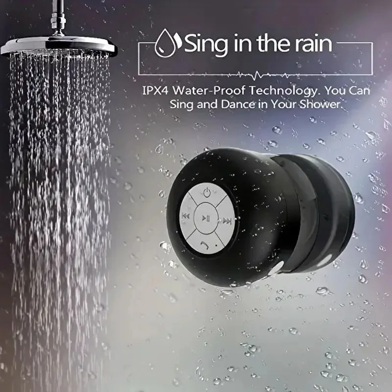 Family Portable Wireless Bluetooth Waterproof Suction Cup Small Speaker Car Bathroom Mobile Phone Listening to Music Stereo - Image 2