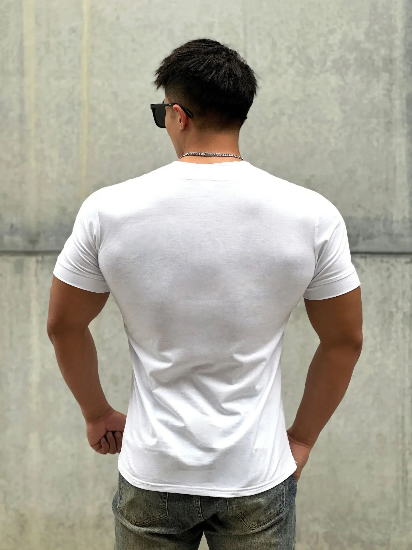 Mens Clothing New Fashion V neck Short Sleeve T Shirt Men Slim Fit T-shirt Men cotton Casual Summer Gym Fitness Tee shirt - Image 4