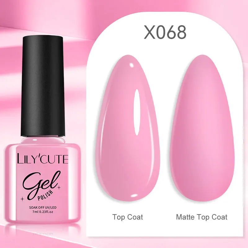LILYCUTE 7ml UV Nail Gel Polish Autumn Winter Color Semi Permanent Matte Top Coat Needed Soak Off UV LED Nail Art Gel Varnish - Image 70