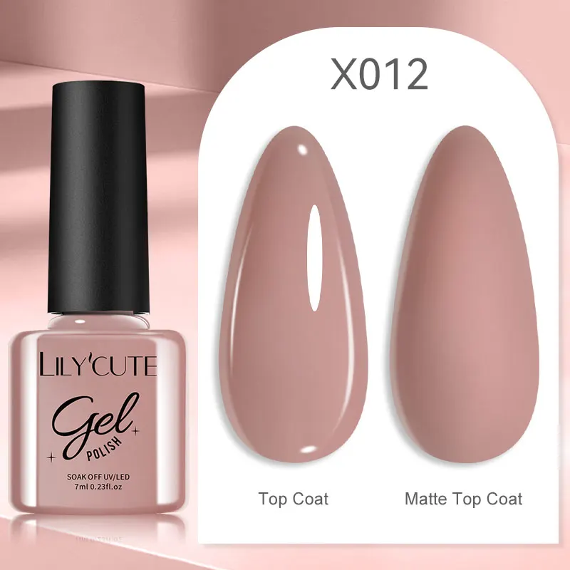 LILYCUTE 7ml UV Nail Gel Polish Autumn Winter Color Semi Permanent Matte Top Coat Needed Soak Off UV LED Nail Art Gel Varnish - Image 116
