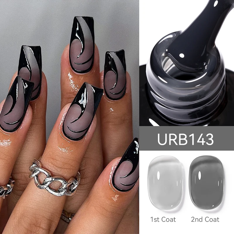 UR SUGAR 7ml Nude Pink Glitter Rubber Base Gel Polish Sparking Sequins Semi Permanent Soak Off Nail Art Varnish All For Manicure - Image 53