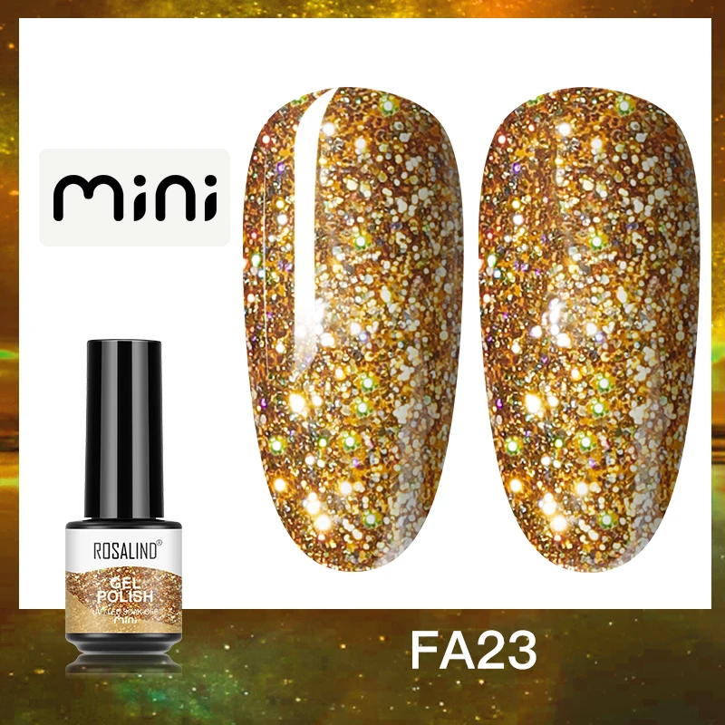 ROSALIND 5ml UV Gel Varnishes Gel Nail Polish Hybrid Soak Off Semi Permanent Base Top Coat Nail Polish for Nail Art - Image 44