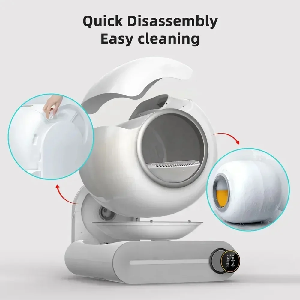 Tonepie 65L Automatic Smart Cat Litter Box Self Cleaning Fully Enclosed Cat Litter Box Pet Toilet Litter Tray English versions - Image 2