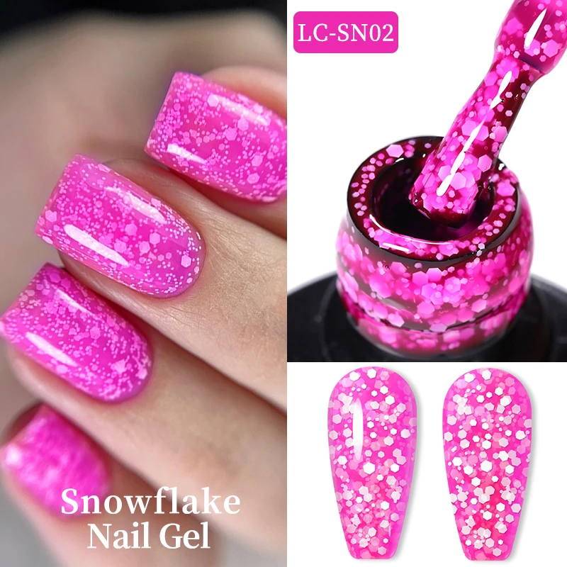 LILYCUTE Thermal Nail Gel Polish 3 Layers Gradient Nude Pink Glitter Temperature Color Changing Semi Permanent Nail Art Varnish - Image 20