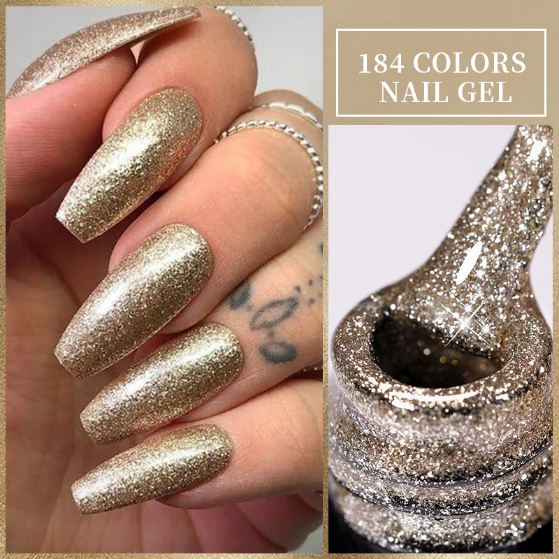 LILYCUTE Thermal Nail Gel Polish 3 Layers Gradient Nude Pink Glitter Temperature Color Changing Semi Permanent Nail Art Varnish - Image 147