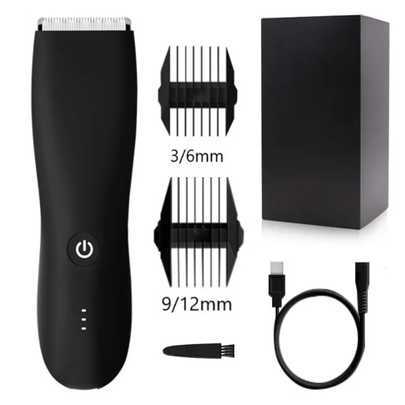 Body Hair Trimmer Shaver for Men Trimmer for Groin Pubic Replaceable Ceramic Blade Groomer Electric Razor Waterproof Clipper - Image 7