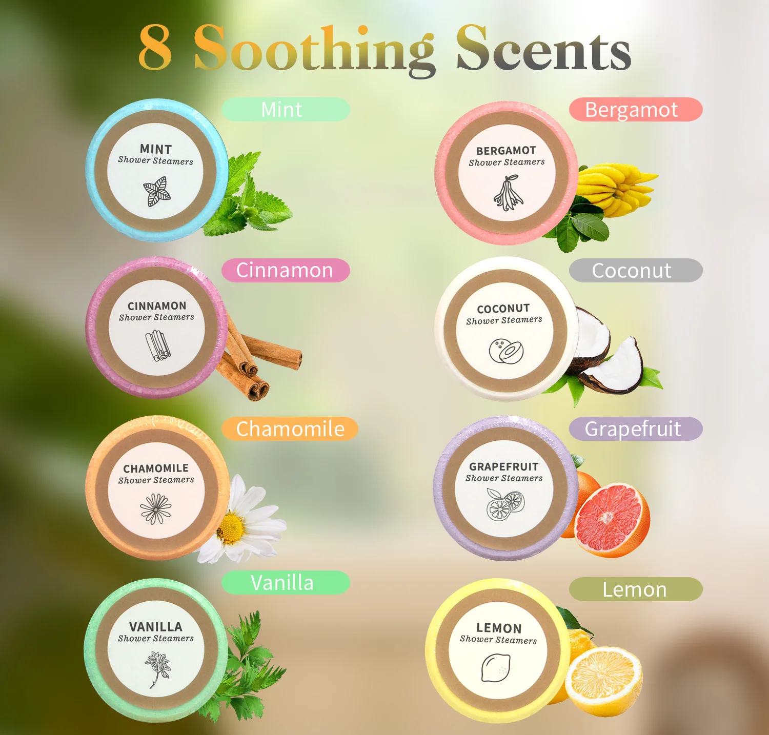 8pcs Shower Steamer Basket Shower Bomb Gift Box Moisturizing Body Care Spa Essential Oil Bath Salts Hotel Home Bubble Bath - Image 3