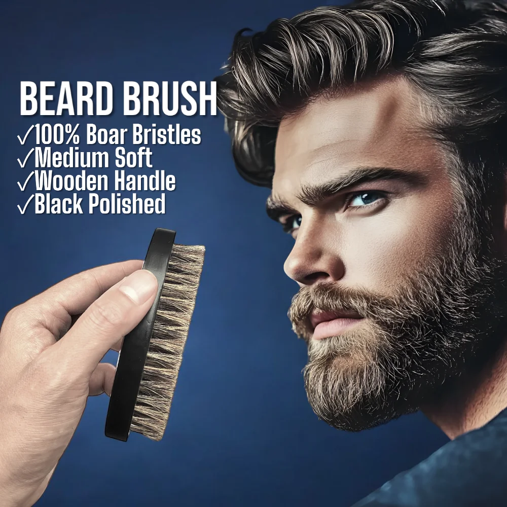 The Gracemen Beard Kit - 6 in 1 Grooming Suit for Men- Beard Template & Brush & Comb & Eyebrow Razor & Scissors with Travel Bag - Image 3