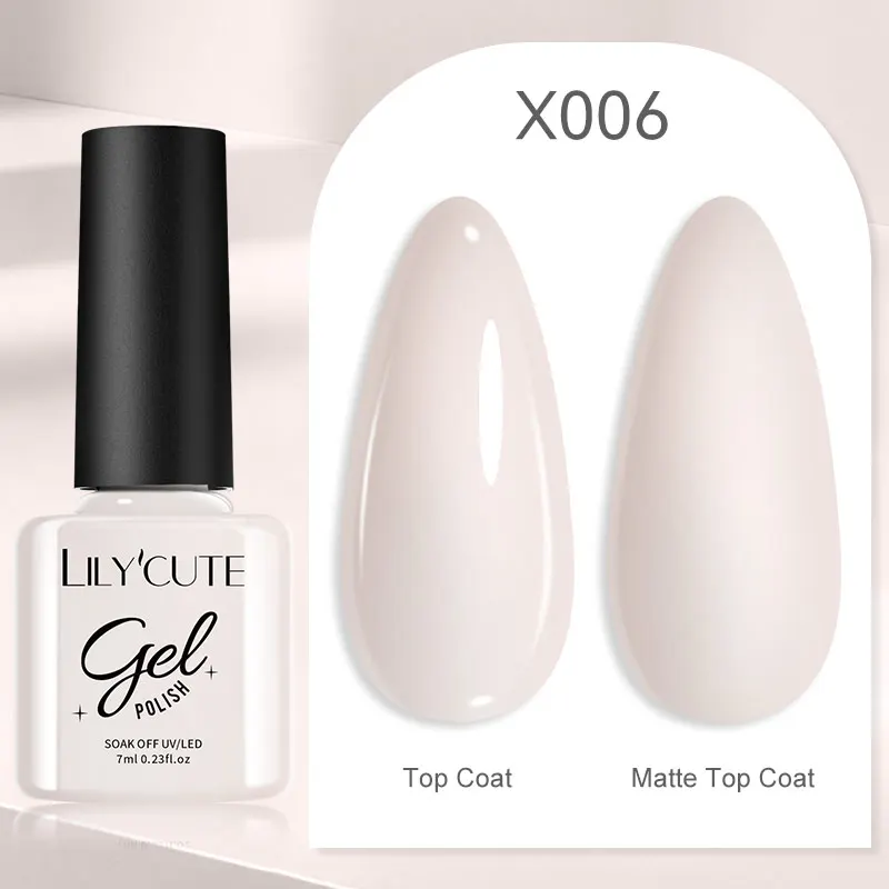 LILYCUTE 7ml UV Nail Gel Polish Autumn Winter Color Semi Permanent Matte Top Coat Needed Soak Off UV LED Nail Art Gel Varnish - Image 122
