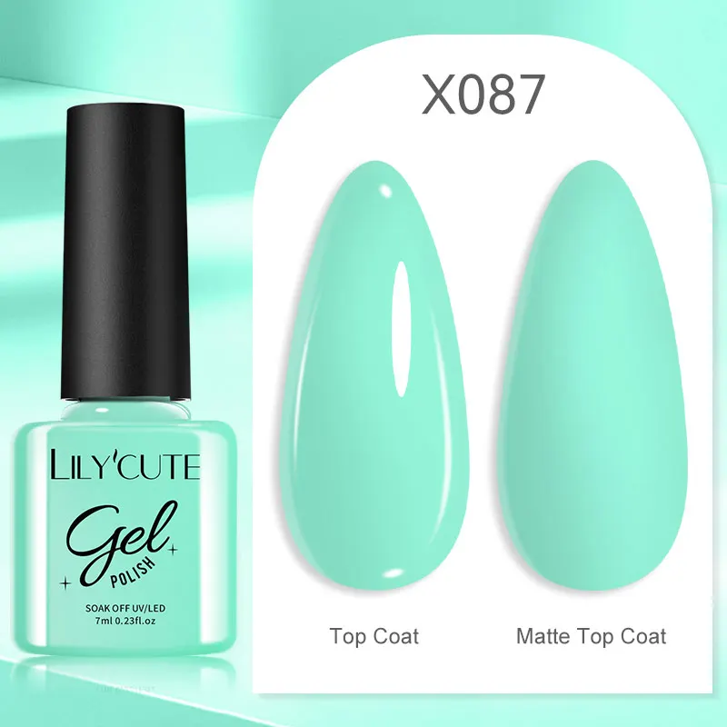 LILYCUTE 7ml UV Nail Gel Polish Autumn Winter Color Semi Permanent Matte Top Coat Needed Soak Off UV LED Nail Art Gel Varnish - Image 147