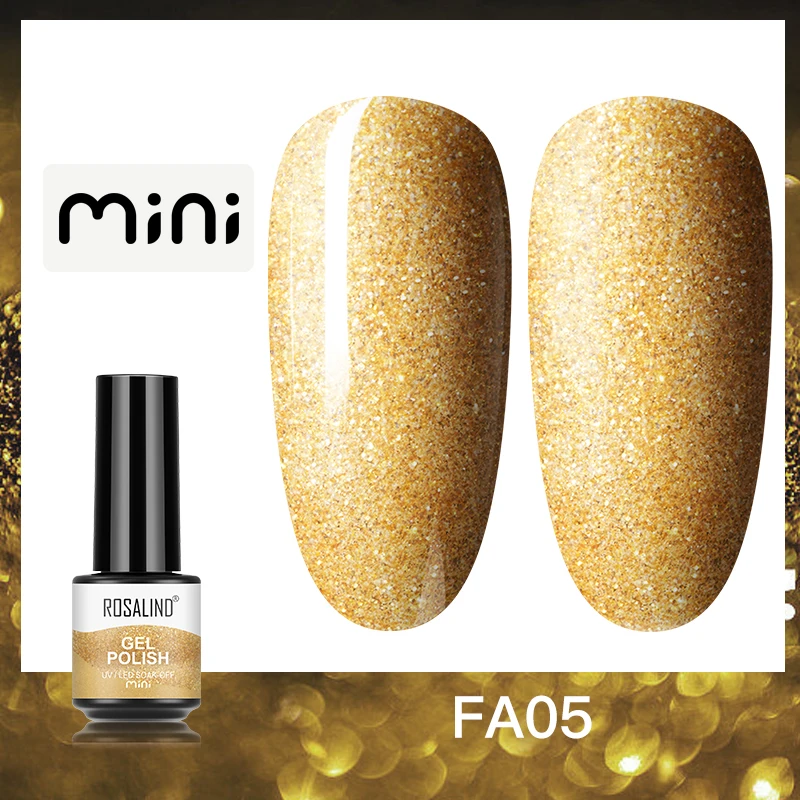 ROSALIND 5ml UV Gel Varnishes Gel Nail Polish Hybrid Soak Off Semi Permanent Base Top Coat Nail Polish for Nail Art - Image 56