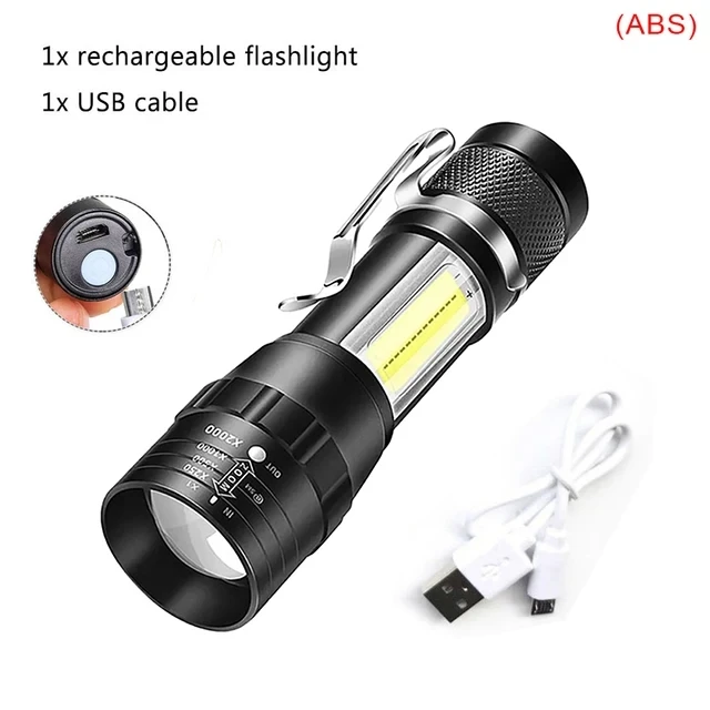 Powerful LED Flashlight USB Rechargeable Torch Portable Zoomable Camping Light 3 Lighting Modes For Outdoor Hiking Emergency - Image 9