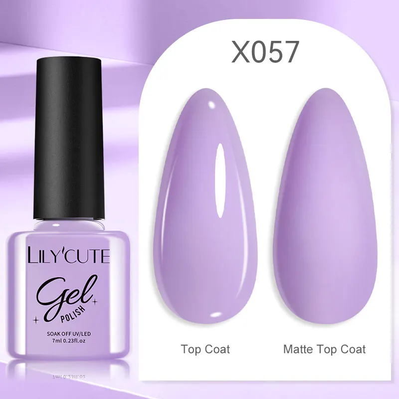 LILYCUTE 7ml UV Nail Gel Polish Autumn Winter Color Semi Permanent Matte Top Coat Needed Soak Off UV LED Nail Art Gel Varnish - Image 26