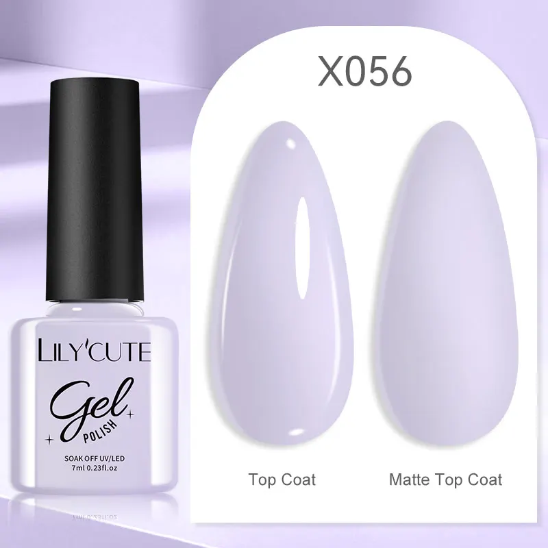 LILYCUTE 7ml UV Nail Gel Polish Autumn Winter Color Semi Permanent Matte Top Coat Needed Soak Off UV LED Nail Art Gel Varnish - Image 141