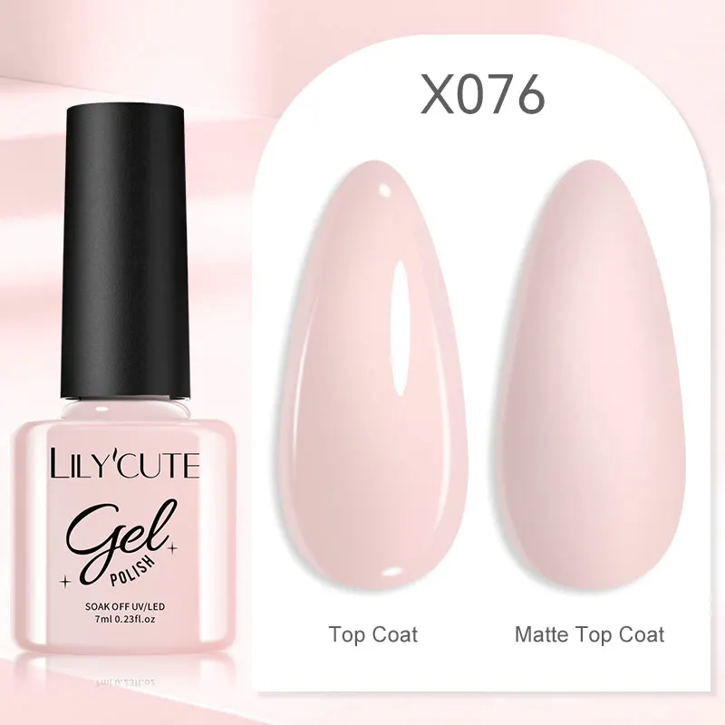LILYCUTE 7ml UV Nail Gel Polish Autumn Winter Color Semi Permanent Matte Top Coat Needed Soak Off UV LED Nail Art Gel Varnish - Image 39