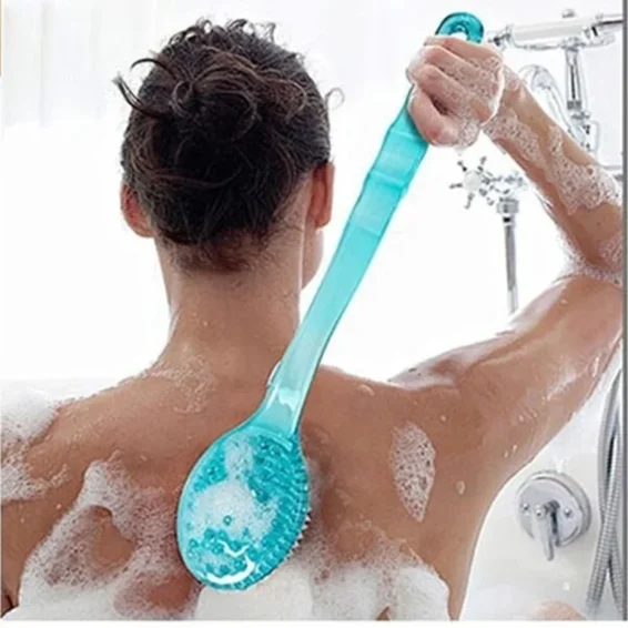Long Handle Soft Bath Body Brush Back Shower Brushes With Handle Exfoliating Scrub Skin Massager Exfoliation Bathroom Brush