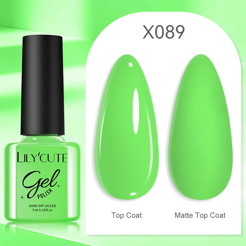 LILYCUTE 7ml UV Nail Gel Polish Autumn Winter Color Semi Permanent Matte Top Coat Needed Soak Off UV LED Nail Art Gel Varnish - Image 121