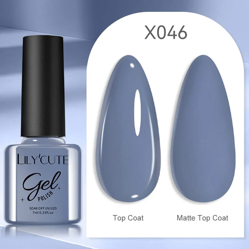 LILYCUTE 7ml UV Nail Gel Polish Autumn Winter Color Semi Permanent Matte Top Coat Needed Soak Off UV LED Nail Art Gel Varnish - Image 80