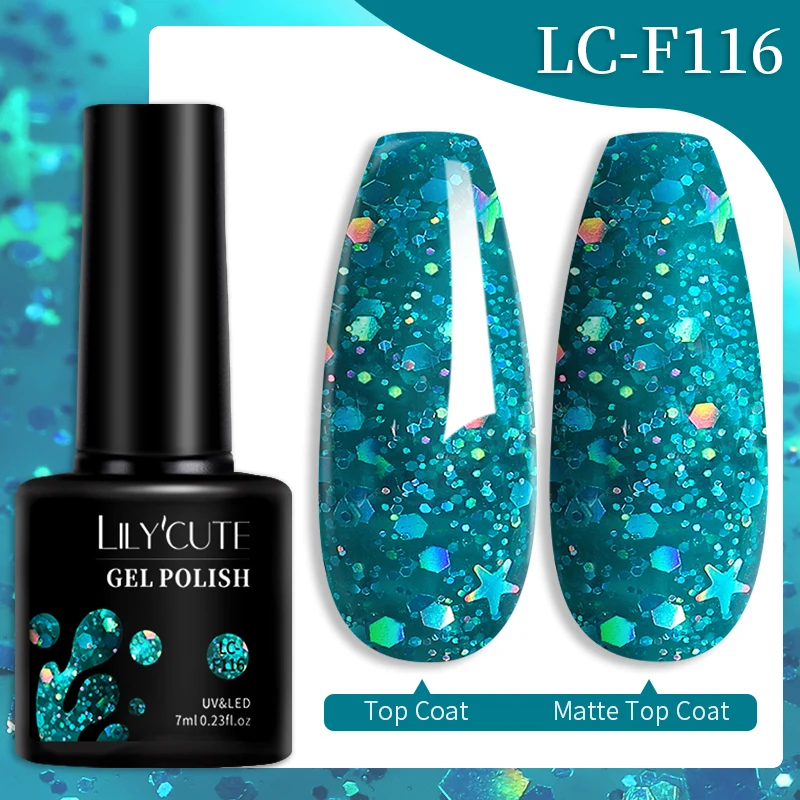 LILYCUTE Thermal Gel Nail Polish Popular In Winter For Manicure Yellow Green Temperature Color-changing Nail Art Gel Varnish - Image 127