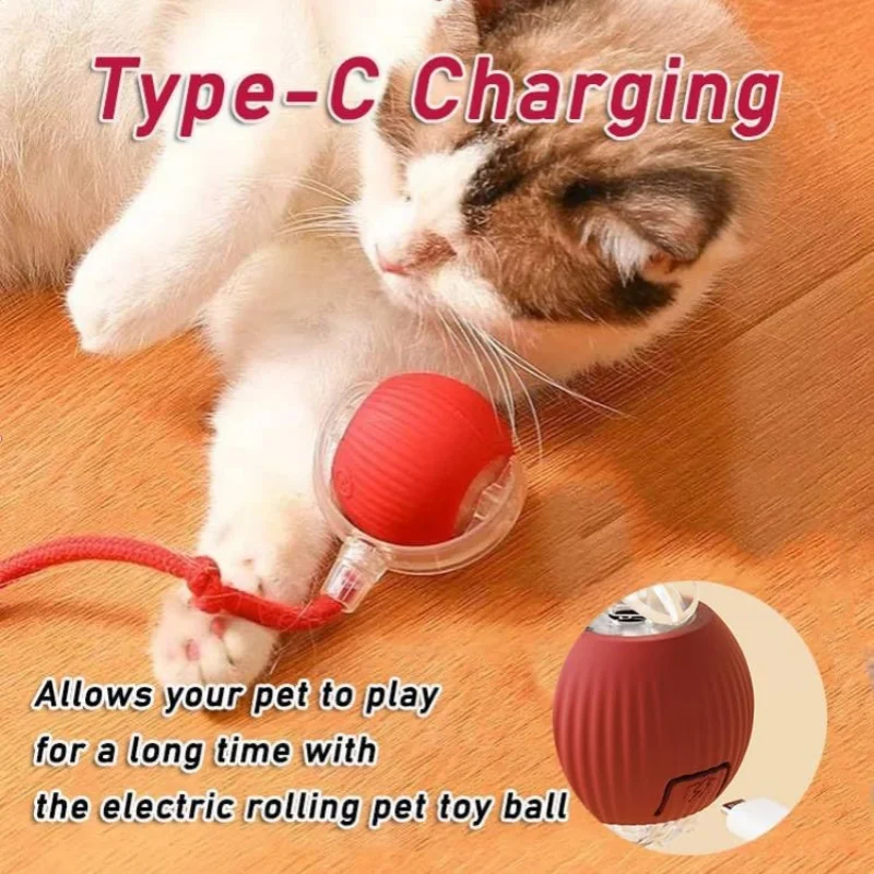 Hot Electric Dog Ball Toys Automatic Rolling Ball Rechargeable Smart Pet Interactive Plush Toy Dog Cat Training Imitate Mouse - Image 2