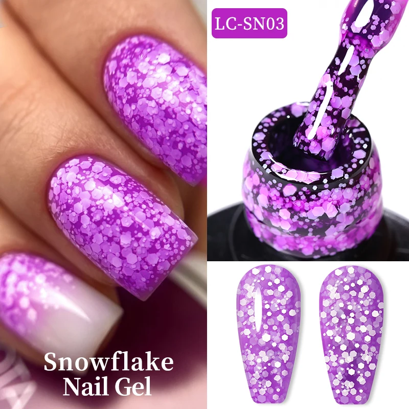 LILYCUTE Thermal Nail Gel Polish 3 Layers Gradient Nude Pink Glitter Temperature Color Changing Semi Permanent Nail Art Varnish - Image 23